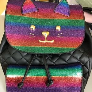 Betsey Johnson 🌈 cat backpack.